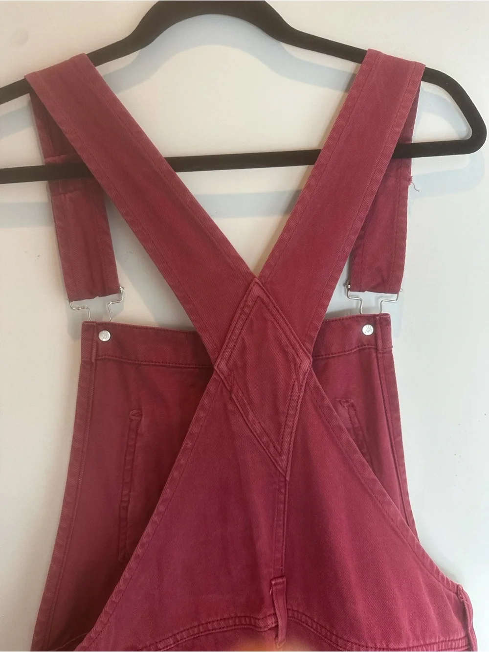 Free People We The Free Ziggy Shortalls in a red berry wash size small